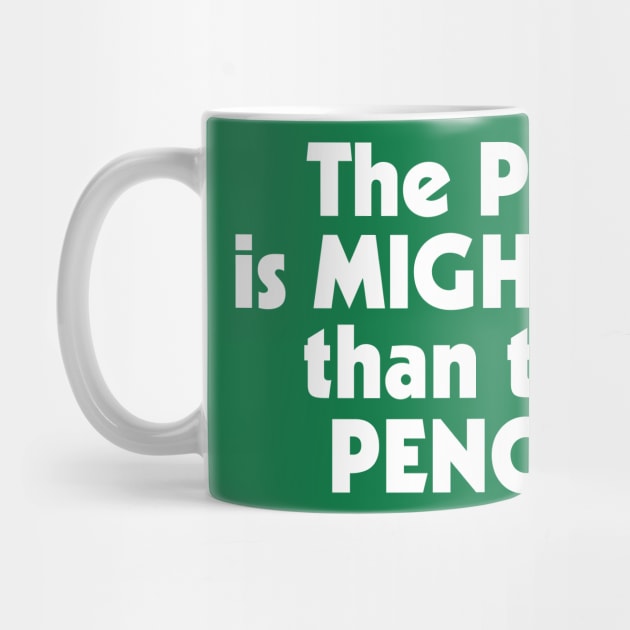 The Pen is Mightier than the Pencil ))(( Writer Humor Design by darklordpug